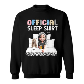 Dog Mom Official Sleep Shirt Custom Sweatshirt - Dog Mom Gift - Thegiftio UK