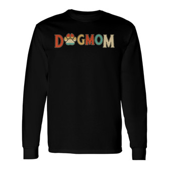 Dog Mom Retro Personalized Long Sleeve Shirt - Gift for Dog Moms - Thegiftio UK
