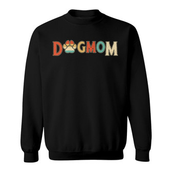 Dog Mom Retro Personalized Sweatshirt - Gift for Dog Moms - Thegiftio UK