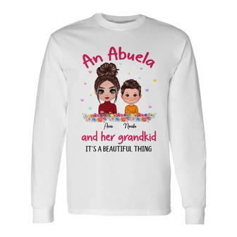 Doll Grandma & Grandkids Custom Long Sleeve Shirt - Gift for Grandma - Thegiftio UK