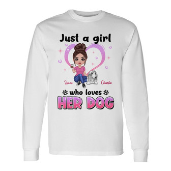 Doll Woman Sitting Just A Woman Custom Long Sleeve Shirt - Thegiftio UK