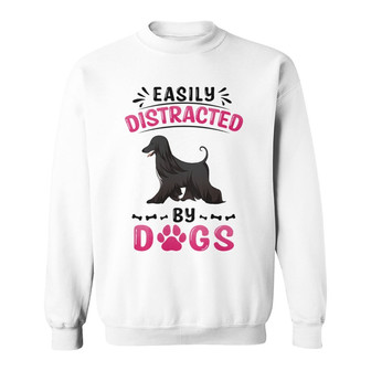Easily Distracted By Walking Dogs Custom Sweatshirt - Thegiftio UK