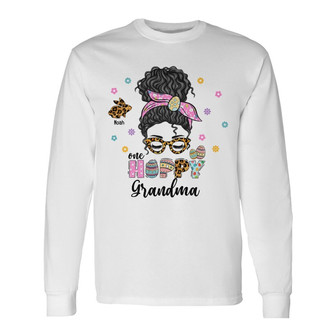 Easter One Hoppy Grandma Custom Long Sleeve Shirt - Gift for Grandma - Thegiftio UK