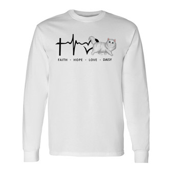 Faith Hope Love Walking Cats Custom Long Sleeve Shirt - Gift for Cats - Thegiftio UK