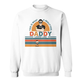 Family A Really Cool Grandpa Looks Like Custom Sweatshirt - Thegiftio UK
