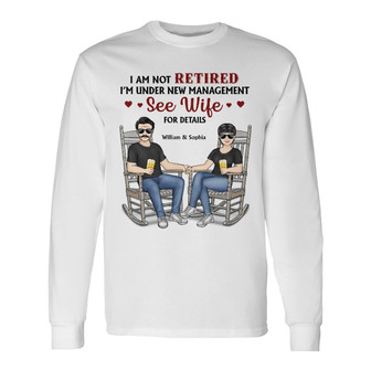 Family Couple Under New Management Personalized Long Sleeve Shirt - Thegiftio UK