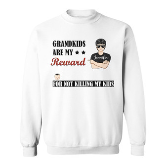 Family Grandma Grandkids Are My Reward Custom Sweatshirt - Gift - Thegiftio UK