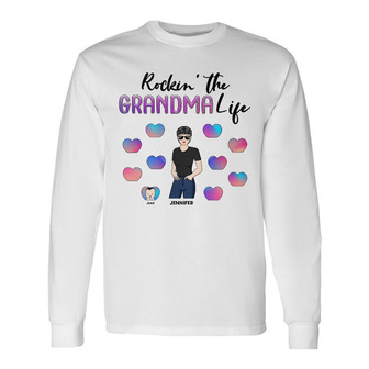 Family Rockin' The Mama Life Custom Long Sleeve Shirt - Mother Gift - Thegiftio UK