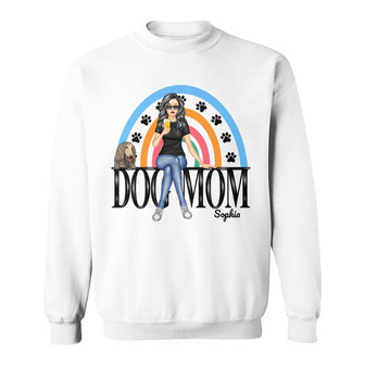 Fashion Girl Dog Mom Custom Sweatshirt - Gift for Dog Lovers - Thegiftio UK
