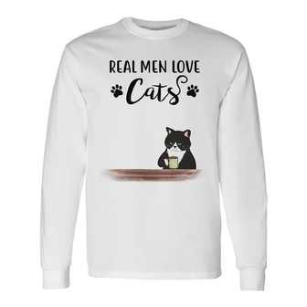 Father Of Cats Old Man Custom Long Sleeve Shirt - Gift for Dad - Thegiftio UK