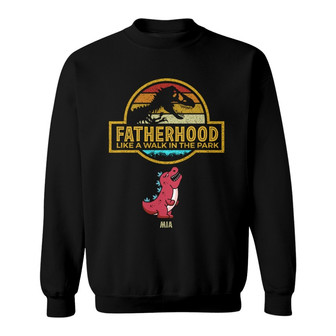 Fatherhood Retro Walk In The Park Custom Shirt - For Dad - Thegiftio UK