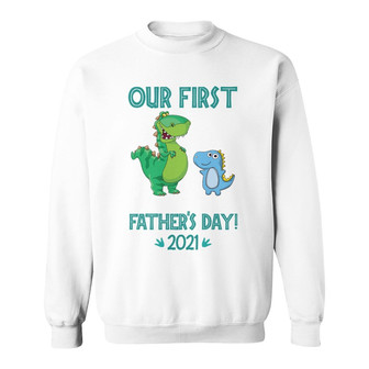 First Father's Day Daddysaurus Custom Sweatshirt - Gift for Dad - Thegiftio UK