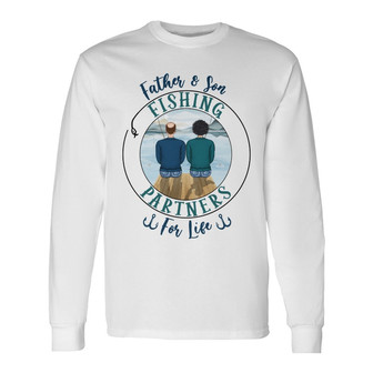 Fishing Partners For Life Custom Long Sleeve Shirt - Gift for Father - Thegiftio UK