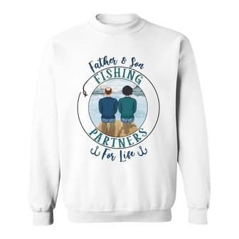 Fishing Partners For Life Custom Sweatshirt - Gift for Father - Thegiftio UK