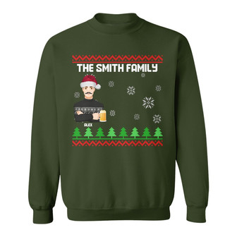 Flat Art Combo Dark Personalized Sweatshirt - Christmas Gift - Thegiftio UK