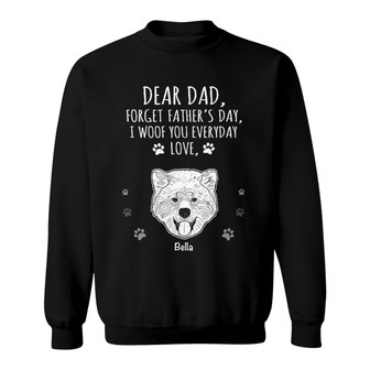 Forget Father’s Day Simple Dog Head Outline Custom Sweatshirt - Thegiftio UK