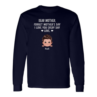Forget Mother's Day Peeking Doll Kid Custom Long Sleeve Shirt - Gift - Thegiftio UK