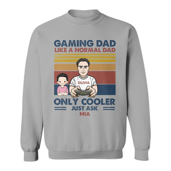 Gamer Dad Cooler & Kid Custom Sweatshirt - Father's Day Gift - Thegiftio UK