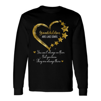 Grandchildren Are Like Stars Custom Long Sleeve Shirt - Grandma Gift - Thegiftio UK
