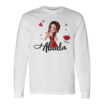 Grandma Kisses Gift Personalized Long Sleeve Shirt - Gift for Grandma - Thegiftio UK