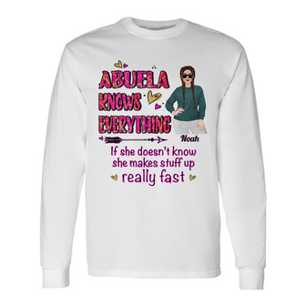 Grandma Knows Everything Posing Woman Custom Shirt - Gift - Thegiftio UK