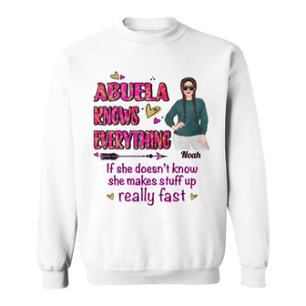 Grandma Knows Everything Posing Woman Custom Shirt - Gift - Thegiftio UK