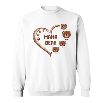 Grandma Mama Mom Auntie Bear Heart Custom Sweatshirt - Gift - Thegiftio UK