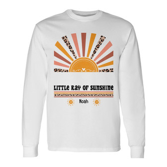 Grandma Rays Of Sunshine Leopard Custom Long Sleeve Shirt - Thegiftio UK