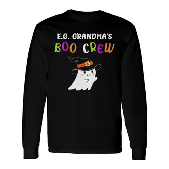 Grandma's Boo Crew Cute Ghost Custom Long Sleeve Shirt - Family Gift - Thegiftio UK