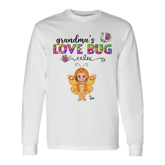 Grandma's Bugs Colorful Custom Long Sleeve Shirt - Gift for Grandma - Thegiftio UK