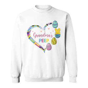 Grandma's Peeps Heart Personalized Sweatshirt - Easter Gift - Thegiftio UK