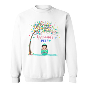 Grandma's Peeps Peeking Kids Under Tree Custom Sweatshirt - Thegiftio UK