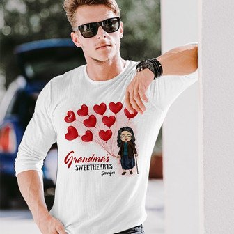 Grandma's Sweethearts Personalized Long Sleeve Shirt - Gift for Mother - Thegiftio UK