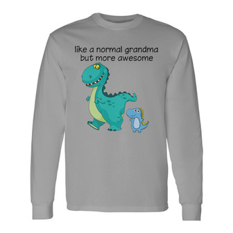 Grandmasaurus And Kids Custom Long Sleeve Shirt - Gift for Grandma - Thegiftio UK