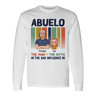 Grandpa Bad Influence Custom Long Sleeve Shirt - Father's Day Gift - Thegiftio UK