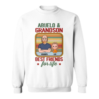 Grandpa Grandkids Best Friends Custom Sweatshirt - Grandpa Gift - Thegiftio UK