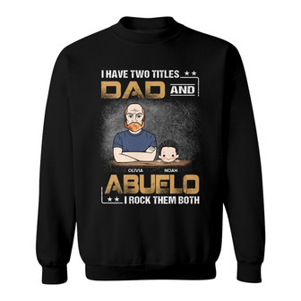 Grandpa Grandkids Two Titles Custom Shirt - Gift for Grandpa - Thegiftio UK