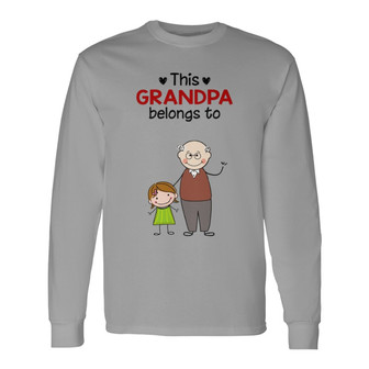 Grandpa Stick And Kids Custom Long Sleeve Shirt - Gift for Grandpa - Thegiftio UK