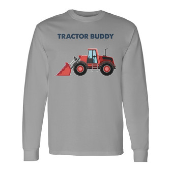 Grandpa Tractor Buddies Custom Long Sleeve Shirt - Gift for Grandpa - Thegiftio UK