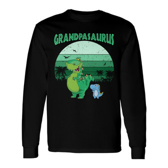 Grandpasaurus Daddysaurus Custom Long Sleeve Shirt - Gift for Dad - Thegiftio UK