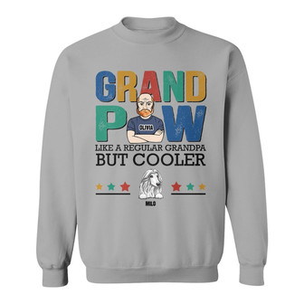 Grandpaw Old Man Personalized Sweatshirt - Gift for Dog Lovers - Thegiftio UK