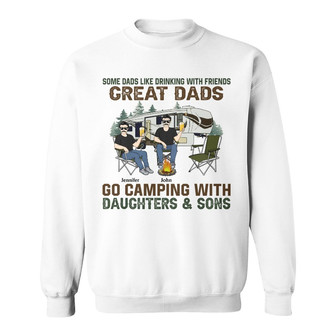 Great Dad Go Camping Personalized Sweatshirt - Gift for Dads - Thegiftio UK