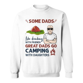 Great Dads Go Camping Old Man Custom Sweatshirt - Gift for Dad - Thegiftio UK