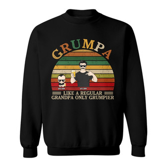 Grumpa Like A Regular Custom Sweatshirt - Gift for Grandpas - Thegiftio UK