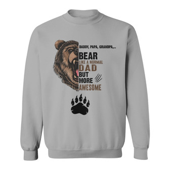 Half Daddy Papa Bear Face Custom Sweatshirt - Gift for Dad - Thegiftio UK
