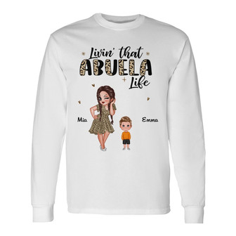 Half Leopard Pretty Woman Custom Long Sleeve Shirt - Gift for Grandma - Thegiftio UK