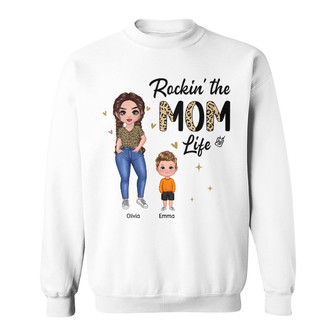 Half Leopard Rockin The Mom Grandma Auntie Life Custom - Thegiftio UK