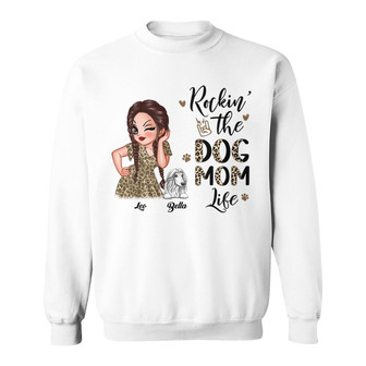 Half Leopard Sassy Woman Rockin The Dog Mom Life Custom - Thegiftio UK