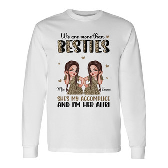 Half Leopard Sassy Women Custom Long Sleeve Shirt - Gift for Besties - Thegiftio UK