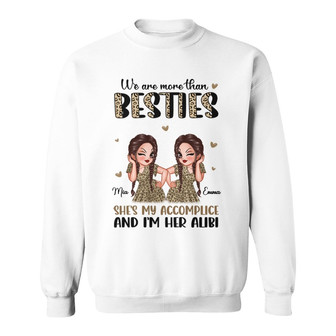 Half Leopard Sassy Women Custom Sweatshirt - Gift for Besties - Thegiftio UK